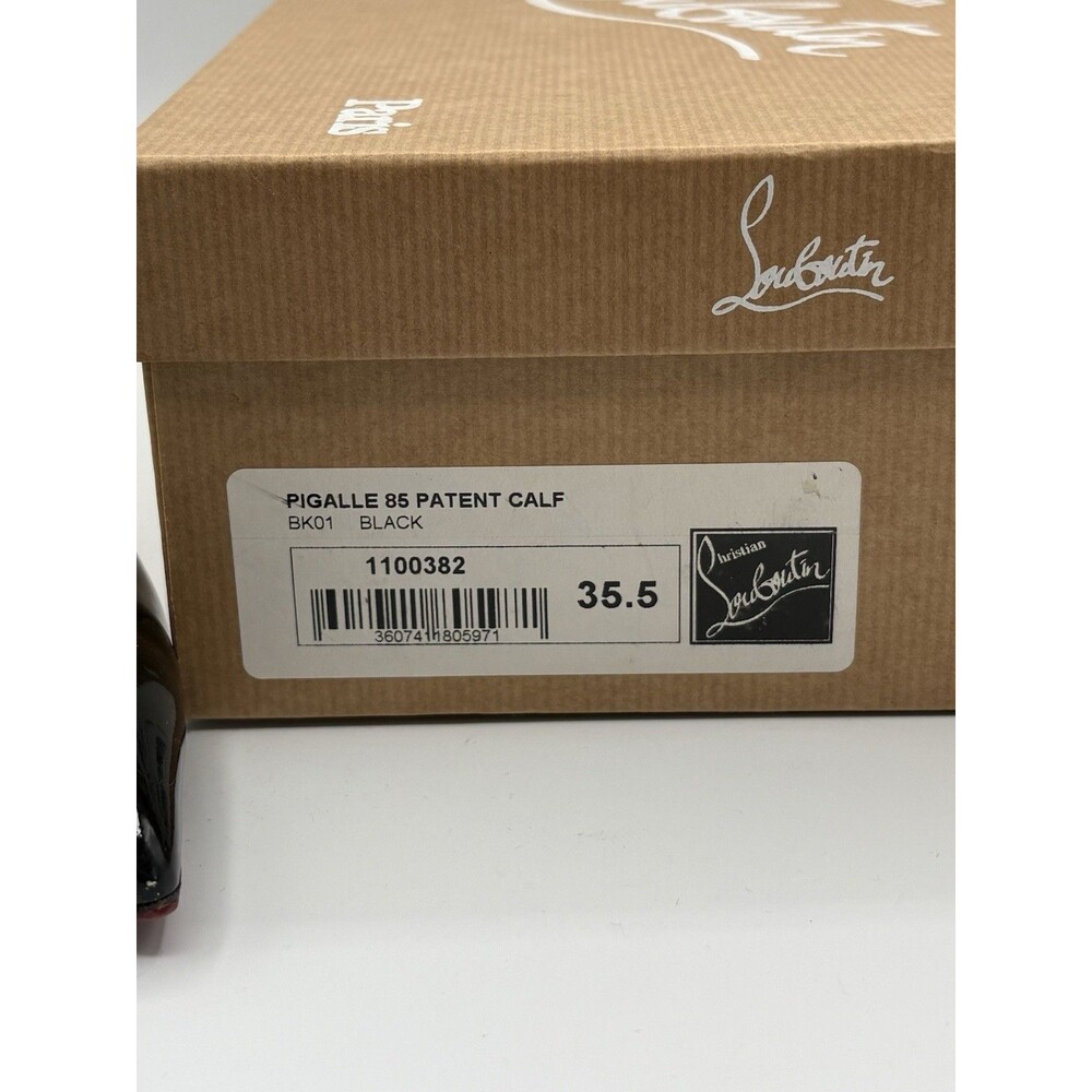 Christian Louboutin Pigalle 85 Black Patent Pointed Stiletto Heels Sz EU 35.5 - Picture 9 of 9